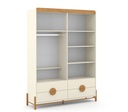 ROUPEIRO 4PTS TESS LAQUEADO OFF WHITE/FREIJO/ECO WOOD MATIC. 71187