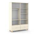 ROUPEIRO 4PTS ZUPY CLEAN LAQUEADO OFF WHITE/NATURAL MATIC. 71152