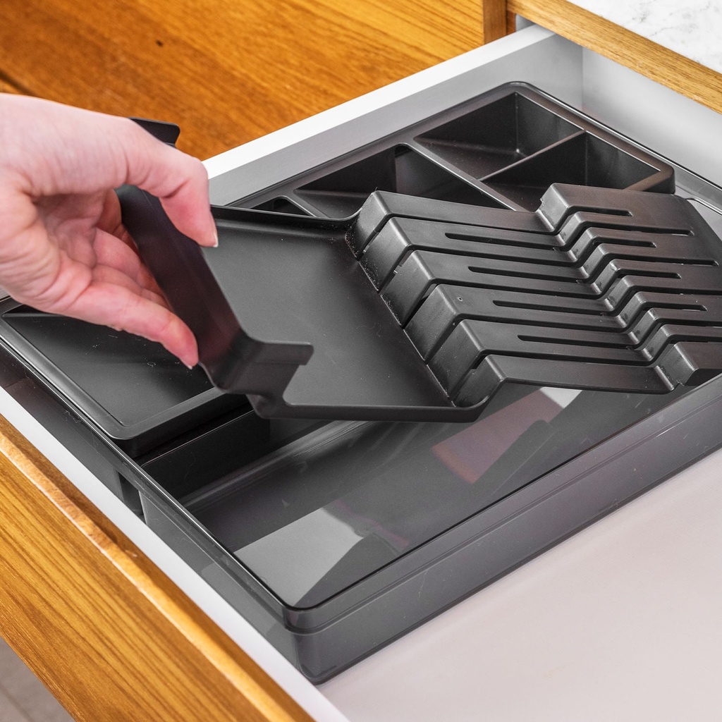 VR. OGC2100PTF (OCG2100PTF) CLEAR KNIFE AND CUTLERY ORGANIZER NOIR -OU