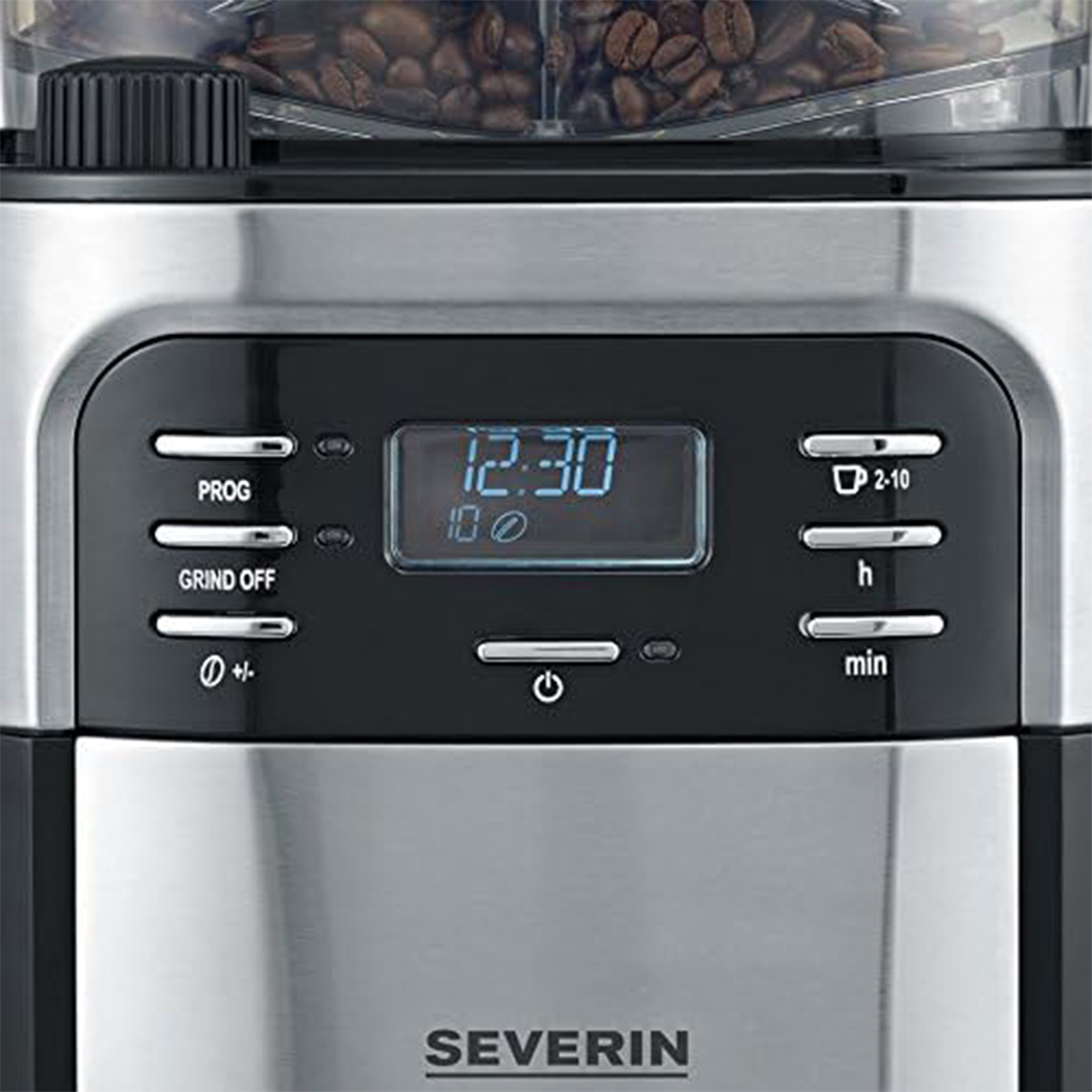 EL. CAFETIERE FILTRE AVEC BROYEUR 10TASSES, 1000W INOX (2pcs) 4810 SEVERIN