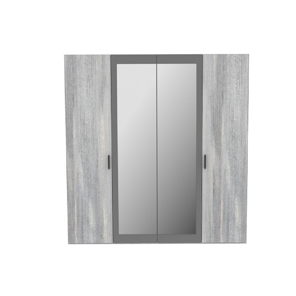 COMMODE 3 TIRROIRS + LIT 140X190CM + CHEVET-ARMOIRE 2PORTES COULISSANTES. LEONARD 140 EUROP