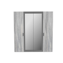 COMMODE 3 TIRROIRS + LIT 140X190CM + CHEVET-ARMOIRE 2PORTES COULISSANTES. LEONARD 140 EUROP