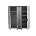 COMMODE 3 TIRROIRS + LIT 140X190CM + CHEVET-ARMOIRE 2PORTES COULISSANTES. LEONARD 140 EUROP