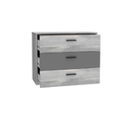 COMMODE 3 TIRROIRS + LIT 140X190CM + CHEVET-ARMOIRE 2PORTES COULISSANTES. LEONARD 140 EUROP