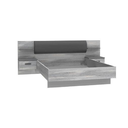 COMMODE 3 TIRROIRS + LIT 140X190CM + CHEVET-ARMOIRE 2PORTES COULISSANTES. LEONARD 140 EUROP