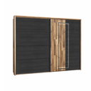 COMMODE DOUBLE TIRROIR + LIT 160X200 + 2 CHEVETS-ARMOIRE 2PORTES COULISSANTES. SIRIUS CROWN EUROP