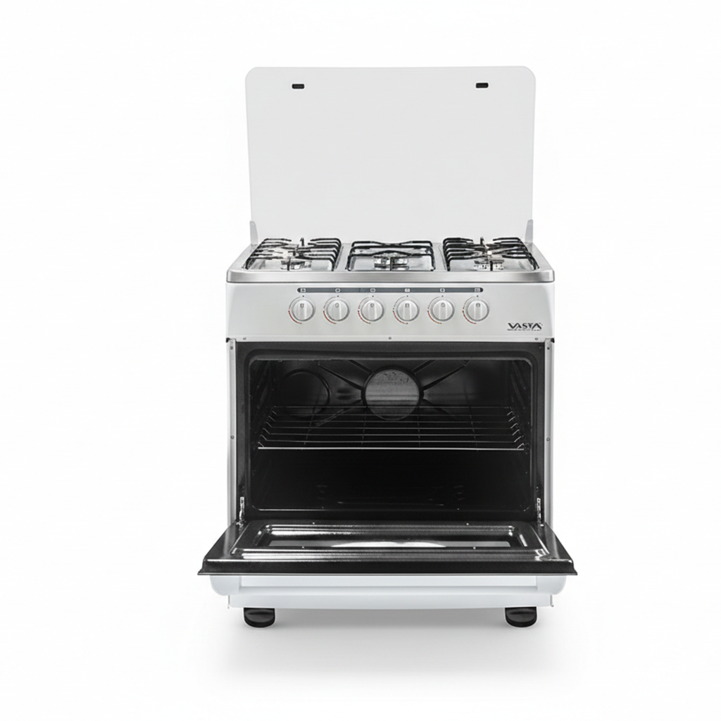 Cuisinière A Gaz Blanc/Noir Vista