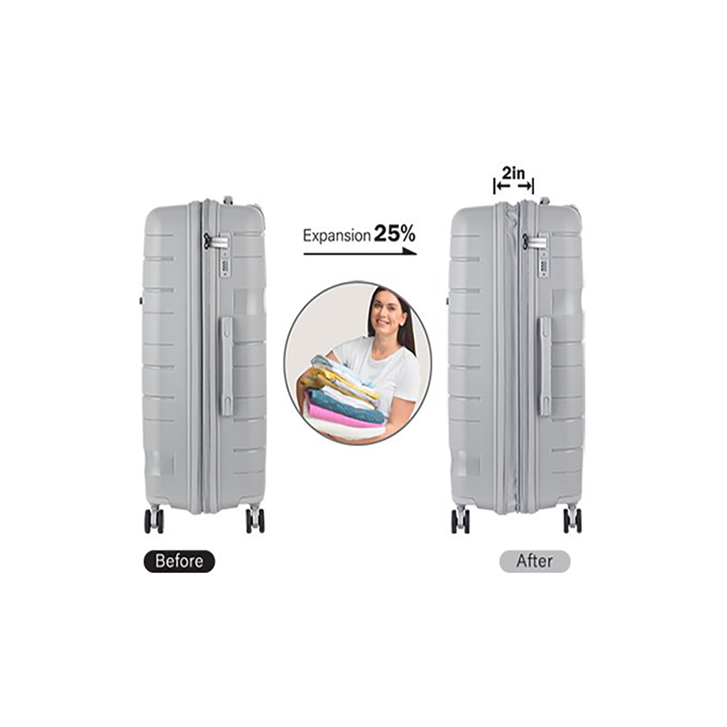 VL. TORONTO XL VALISE HARD CASE EXTENSIBLE - SERIE DE 03 PCS (20"-24"-28") Black/Grey/Navy Blue VTRAVEL