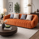 MB. 109 / 1035-27 SOFA 3 PLACE 2,5M ORANGE AVEC 4 COUSSIN
