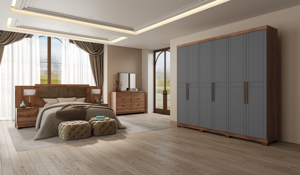 MB. 115831380 WARDROBE REF 1158 FREIJO W/TITANIUM CARRARO