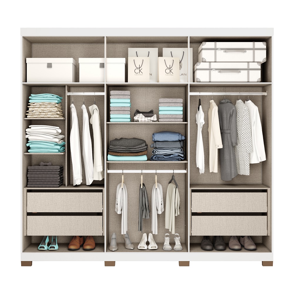 MB. 115831860 WARDROBE REF 1158 WHITE CARRARO