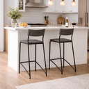 MB. 174721784 BENCH REF 1747 GRAPHITE W/BLACK LEATHERETTE CARRARO