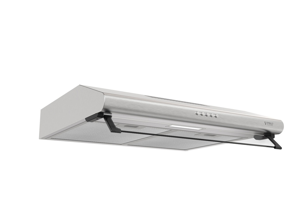 VPHTE60IX HOTTE ASPIRANTE 60CM INOX - 3 VITESSES - PUISSANCE 200M3/H - ECLAIRAGE LED -FILTRE CHARBON + MAILLE - 80W BRAND VPRO FRANCE