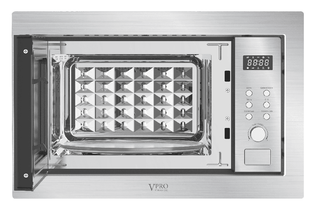 VPMOI250IX MICRO ONDE ENCASTRABLE 25L - TOUCHE DIGITAL - GRILL - INOX - 850W/1200W BRAND VPRO FRANCE