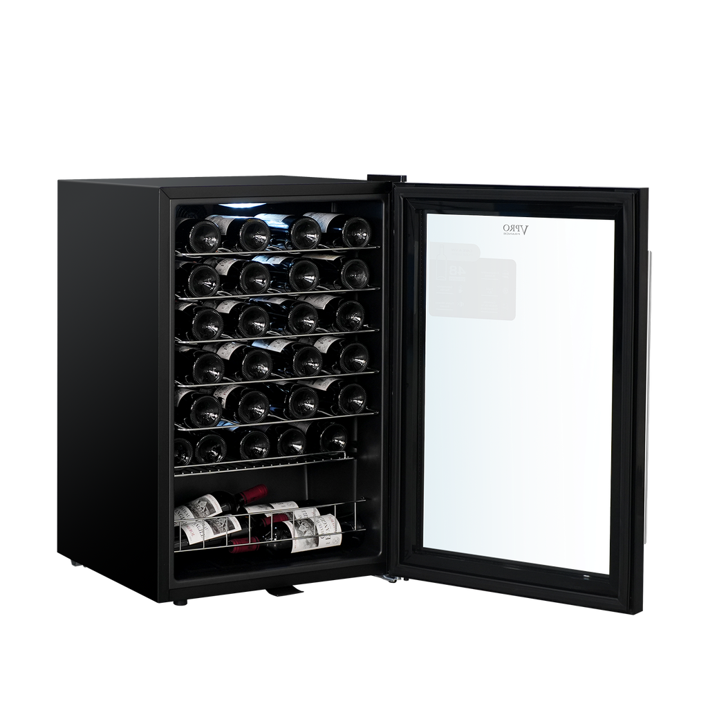 VPRDV130CBK CAVE A VIN 48 BOUTEILLES (128L) - ETAGERES EN CHROME -NOIR BRAND VPRO FRANCE