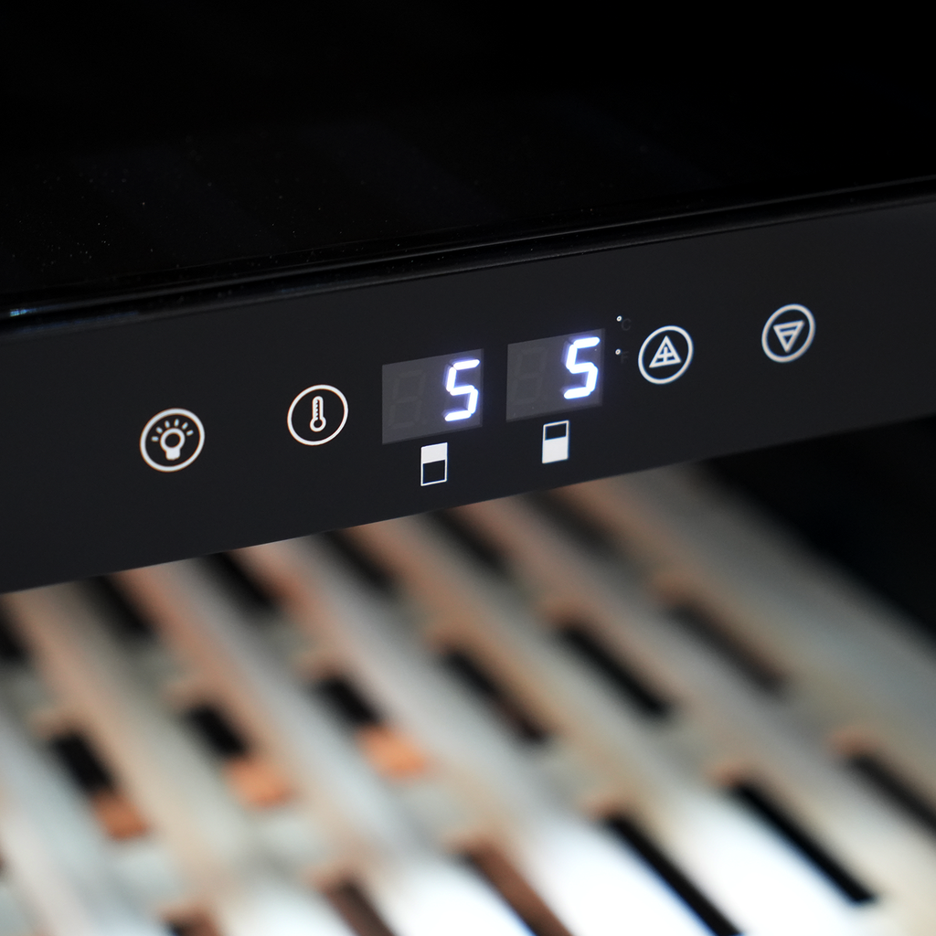 VPRDV420CBK CAVE A VIN 167 BOUTEILLES (418L) - DUAL ZONE - ETAGERES EN BOIS -NOIR BRAND VPRO FRANCE