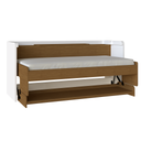 MB. FHSO-388 FIRST - LIT SIMPLE / BUREAU AVEC COFFRE, PRISE DE LECTURE ET PORTS USB-C AVEC VERROUILLAGE DE SÉCURITÉ, BASE DE LIT RÉVERSIBLE DE COULEUR POUVANT ÊTRE UTILISÉE COMME TABLEAU PRIMAVERA 