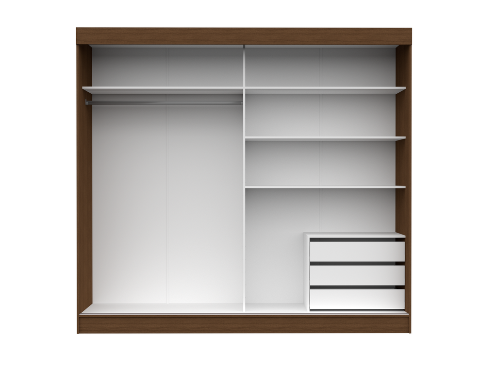 MB. DUB16123 BELFAST - ARMOIRE À 2 PORTES COULISSANTES (SANS MIROIR NI PIEDS) PRIMAVERA 