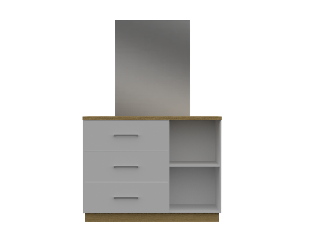 MB. SUN156CE-5 SUNRISE - COMMODE À 3 TIROIRS, 1 PORTE ET MIROIR PRIMAVERA 