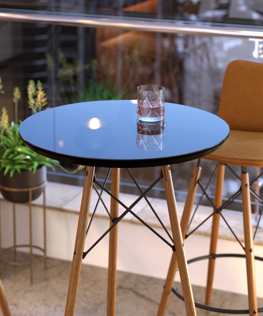 MB. 00098 MESA BISTRO GOURMET PRETO IMCAL