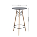 MB. 00098 MESA BISTRO GOURMET PRETO IMCAL