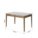 MB. 00515 MESA WIND 1.4 C/VIDRO RETANGULAR OFF WHITE/NATURE IMCAL