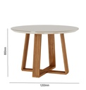 MB. 00911 MESA WOOD 1.2 REDONDA OFF WHITE/NATURE IMCAL
