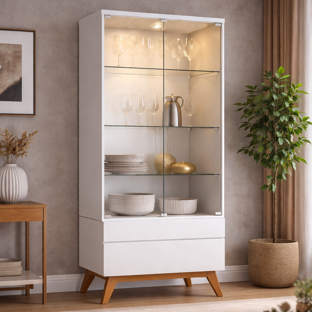 MB. 02299 CRISTALEIRA CLASSIC 1G BRANCO ACETINADO-IMCAL