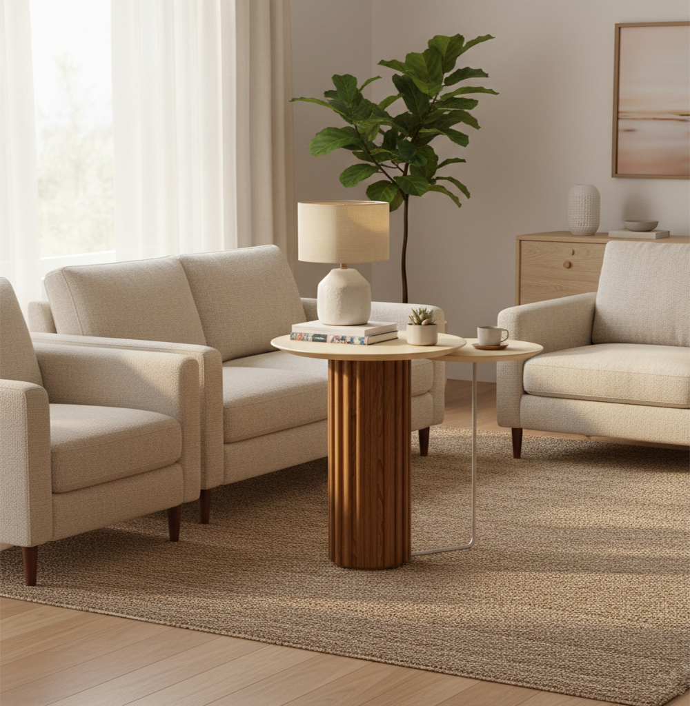 MB. 30000 MESA LATERAL DUPLA LIVING OFF WHITE -IMCAL