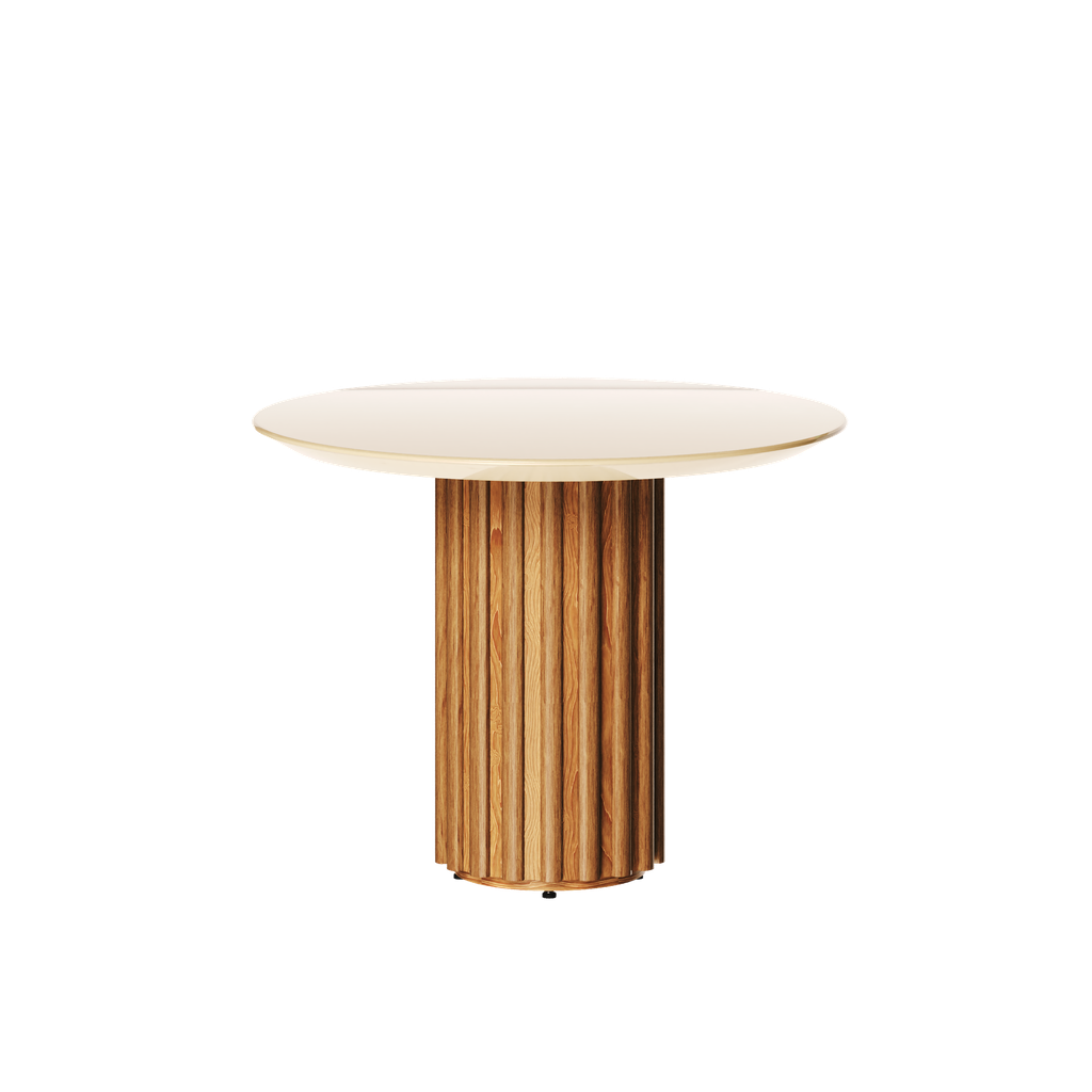 MB. 30022 MESA LATERAL LIVING OFF WHITE VIDRO -IMCAL