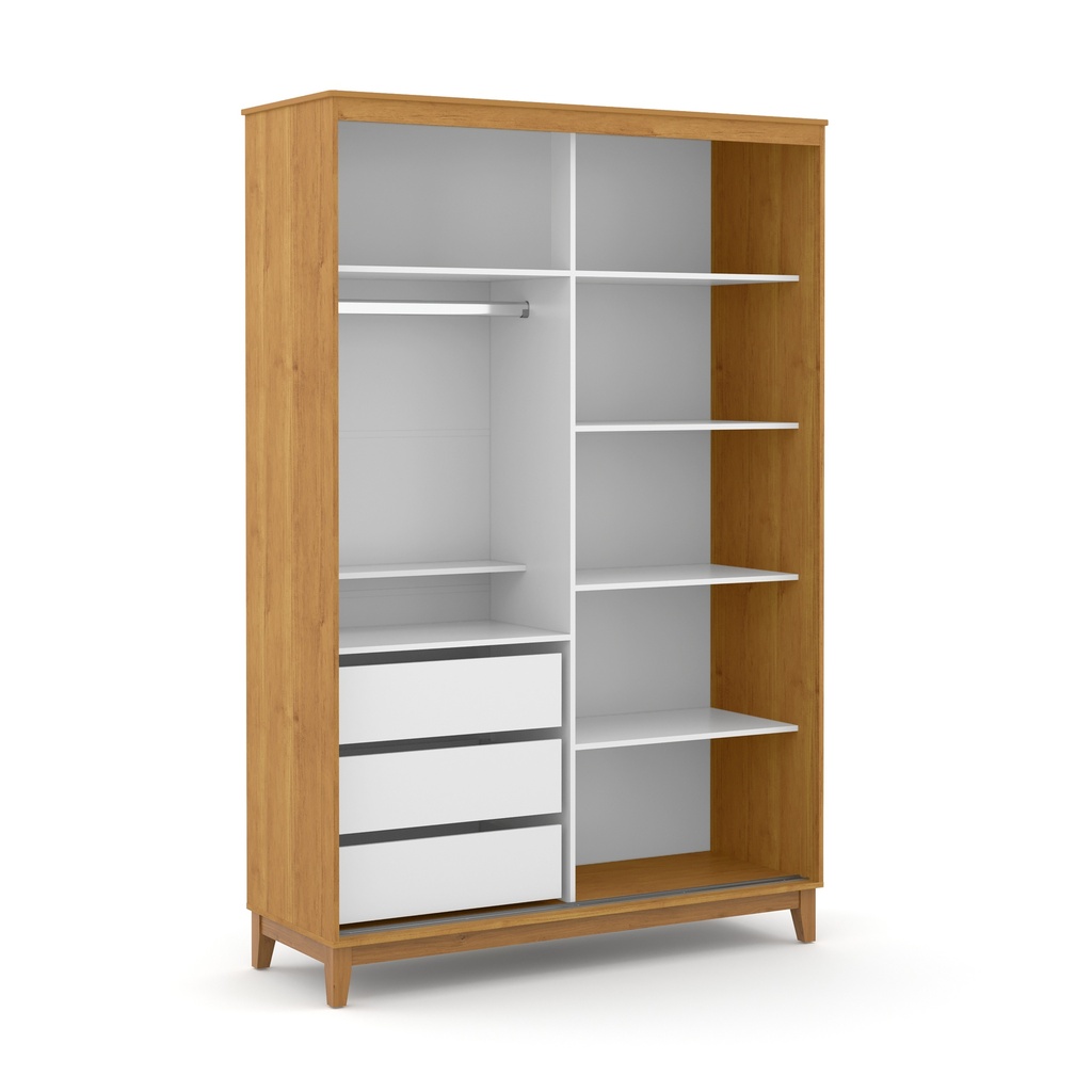 MB. 71048 ROUPEIRO 2PTS CORRER NATURE LAQUEADO FREIJO/BCO MATIC 