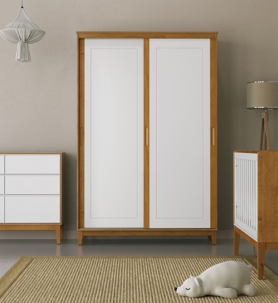 MB. 71048 ROUPEIRO 2PTS CORRER NATURE LAQUEADO FREIJO/BCO MATIC 