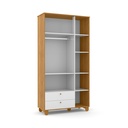 MB. 71268 ROUPEIRO 3 PTS ZUPY SM LAQUEADO FREIJO/BCO SOFT/ECO MATIC 