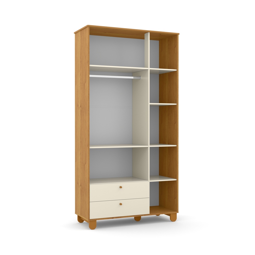 MB. 71269 ROUPEIRO 3 PTS ZUPY SM LAQUEADO FREIJO/OFF WHITE/ECO MATIC 