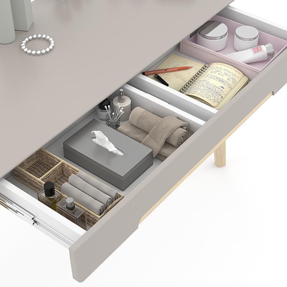 PENTEADEIRA TIFANNY LAQUEADO CINZA/NATURAL 51557 MATIC