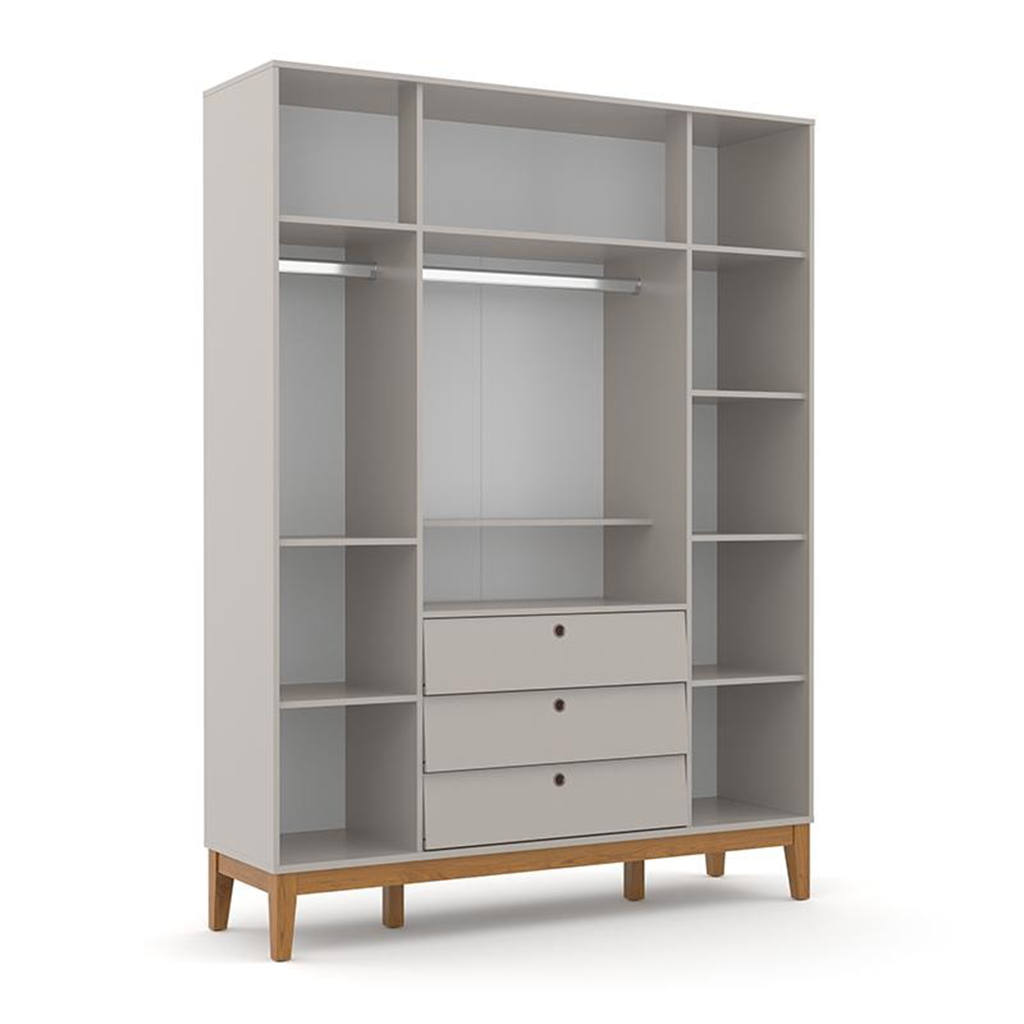 ROUP 4PTS UNIQUE LAQUEADO CINZA/ECO WOOD MATIC. 71077