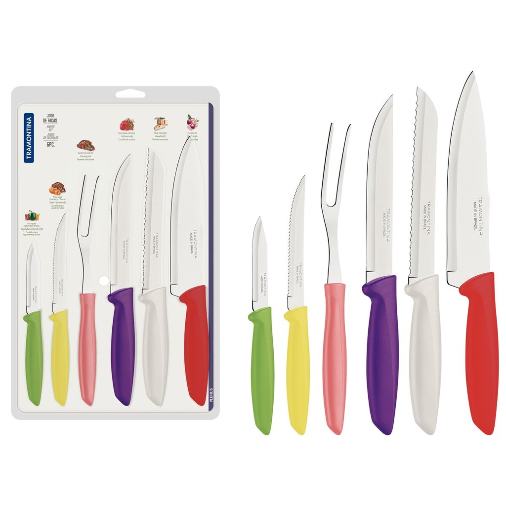 VR. 6PCS KNIVES SET PLENUS TRAMONTINA 23498/916