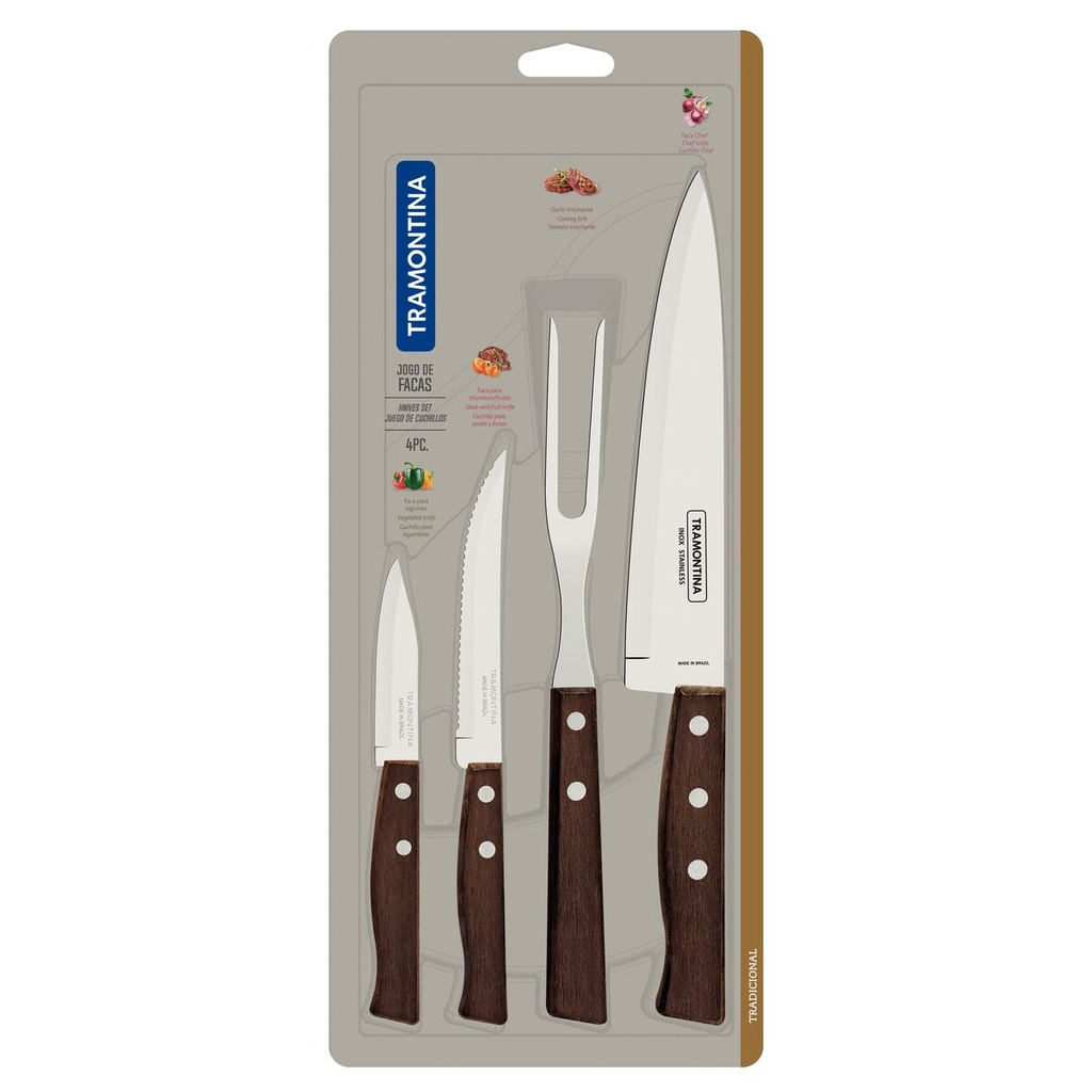 4PCS CUTLERY SET TRADICIONAL TRAMONTINA 22299/019