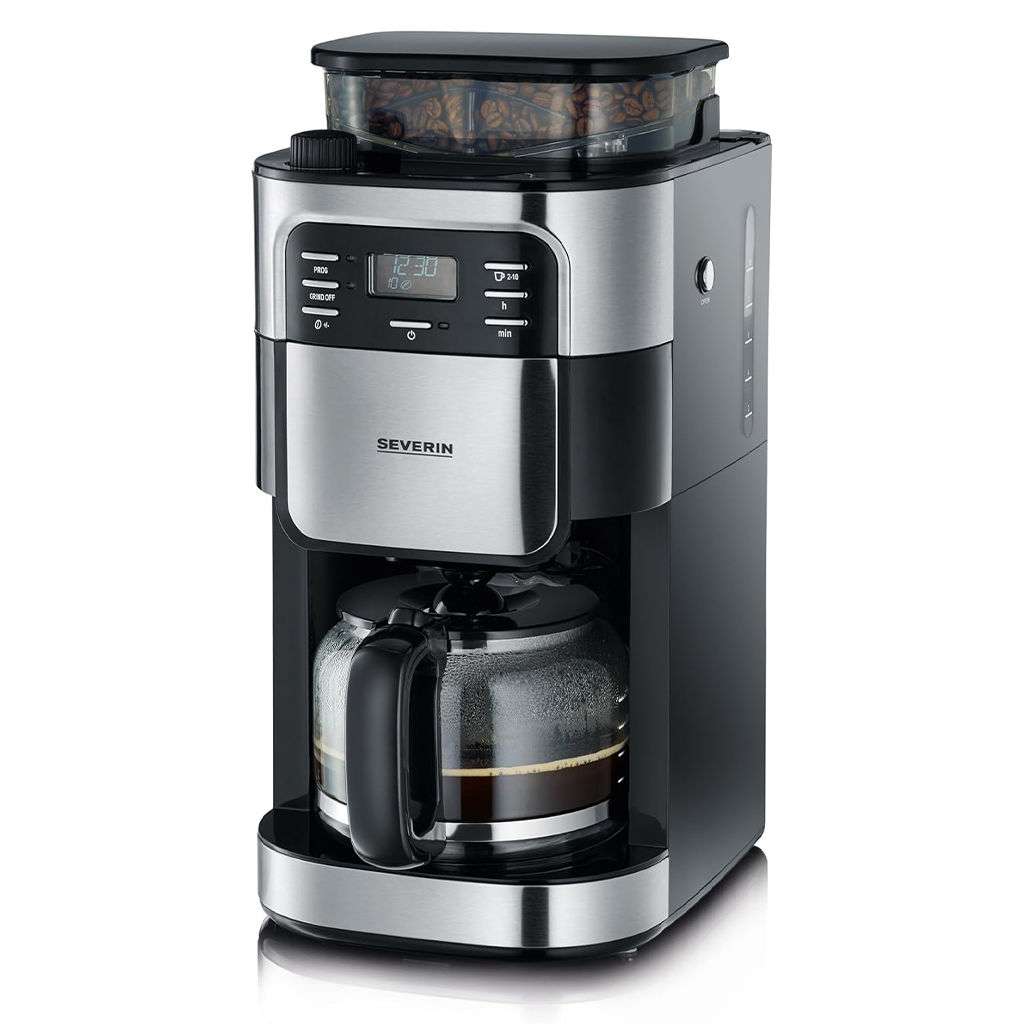 EL. CAFETIERE FILTRE AVEC BROYEUR 10TASSES, 1000W INOX (2pcs) 4810 SEVERIN