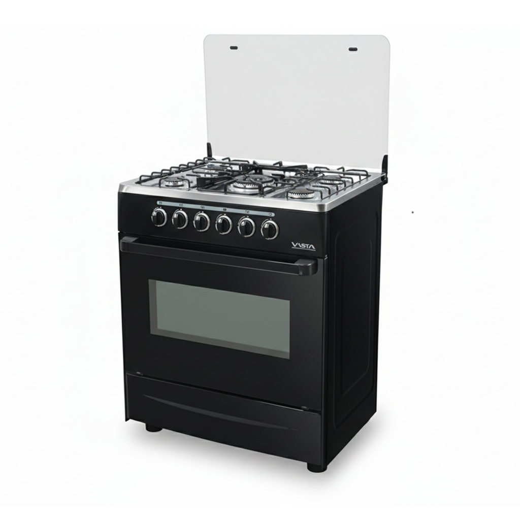 EL. Cuisinière A Gaz Blanc/Noir Vista