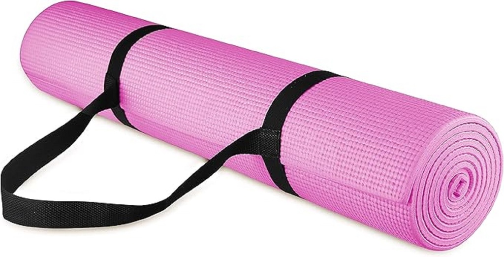 PVC Yoga Mat 1730X610X6MM Col PINK