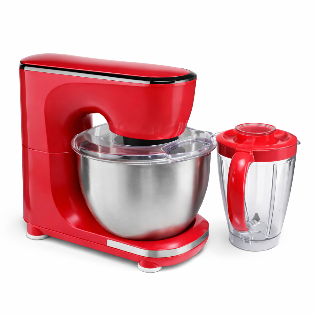 ROBOT MULTIFONCTION 5L INOX AVEC BLENDER 1.5L 600W ROUGE KROB0580RB-BL KRYSTER