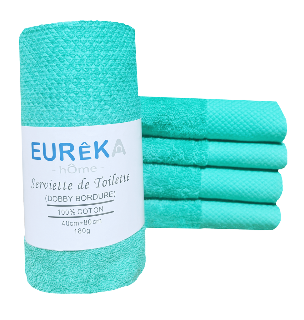 LM. BD48VR Serviette avec Bordure Dobby 40X80 180GR COL:VERT