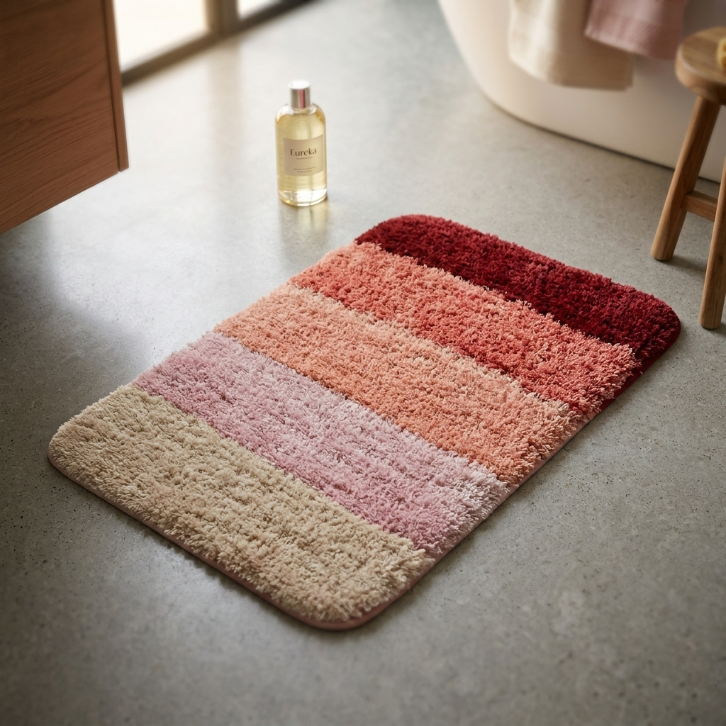 SHADED POLYMICON BATHMAT ITEM:9M2357 COL:MAROON 43X60