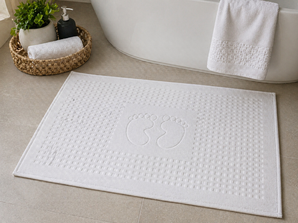 SORTIE DE BAIN JACQUARD 50X75 340GR COL:BLANC
