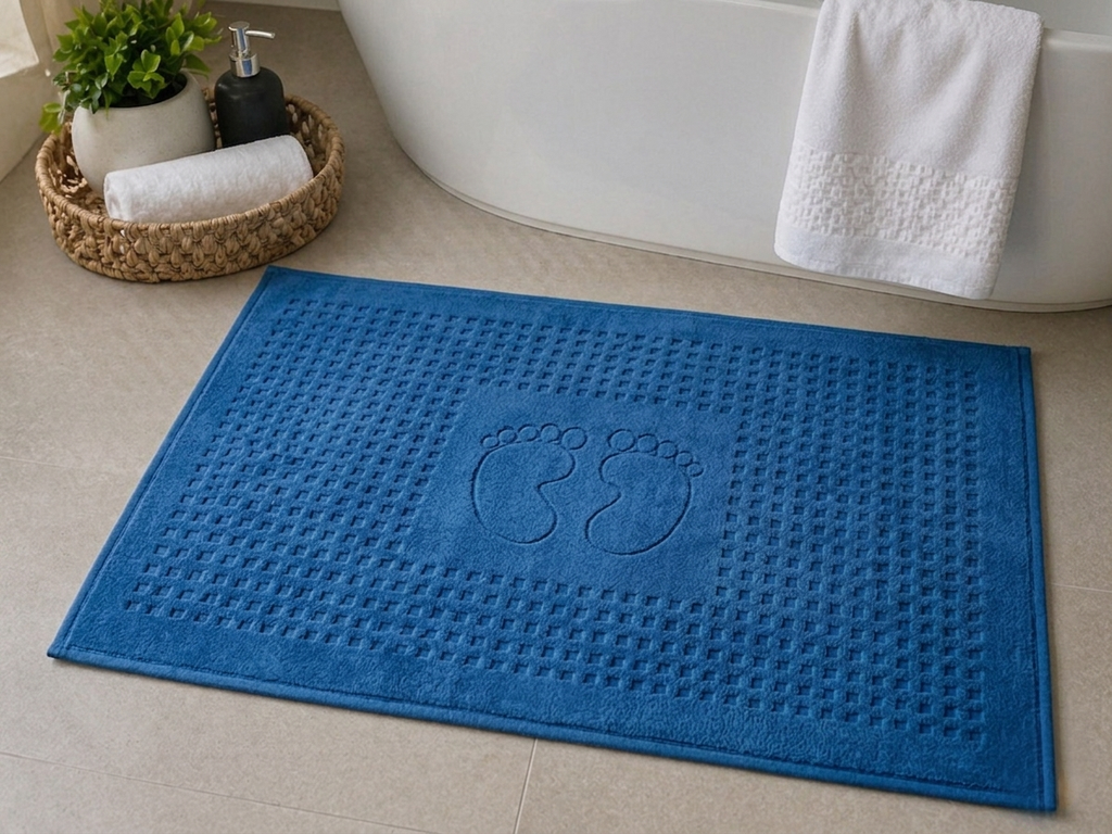 SORTIE DE BAIN JACQUARD 50X75 340GR COL:BLEU