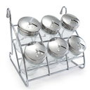 TOP PRATIC LINE-GLASS-SPICE HOLDER 7PCES. 2200/116