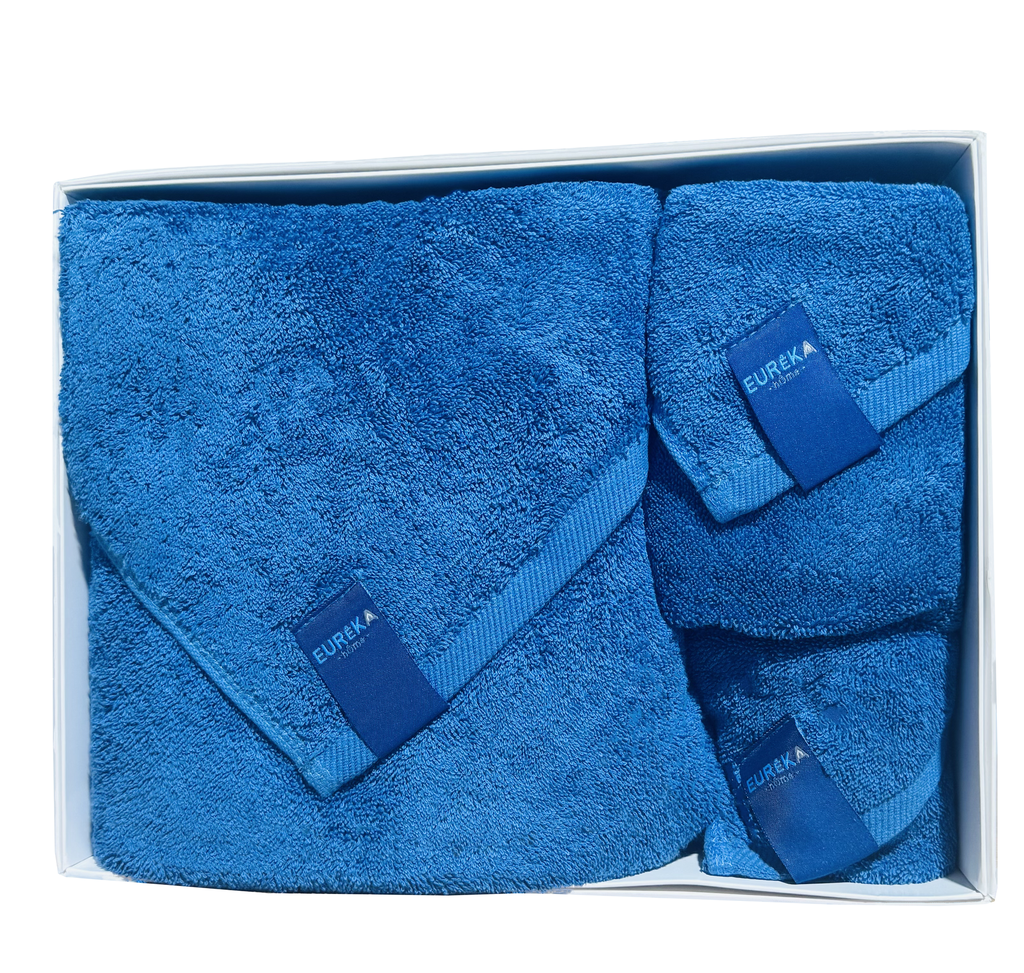 TOWEL SET COL DARK BLUE