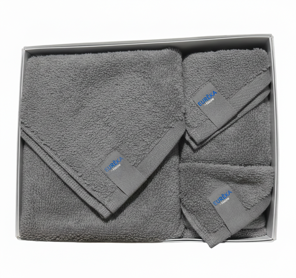 TOWEL SET COL GREY
