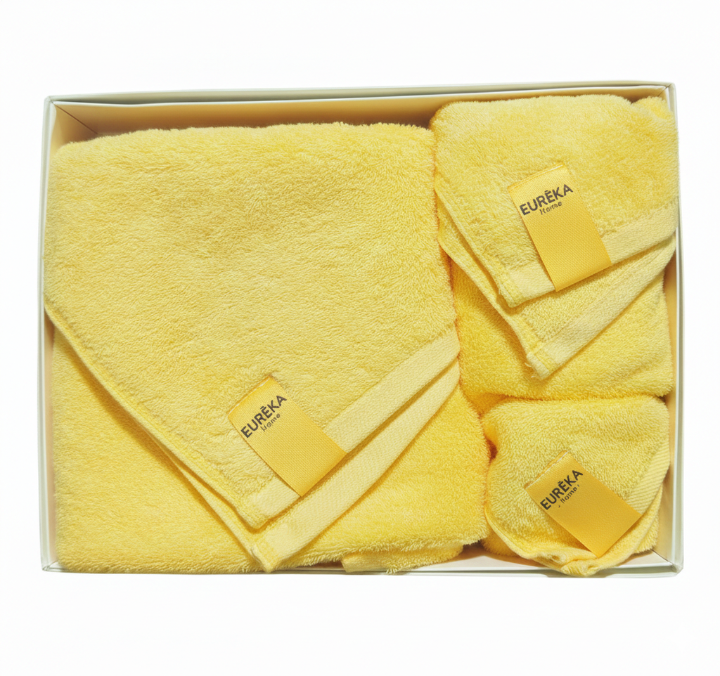 TOWEL SET COL YELLOW